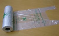 hdpe transparent tshirt bag on roll