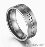 Sell titanium ring with sliver