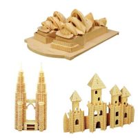 3D puzzle building - wooden toy