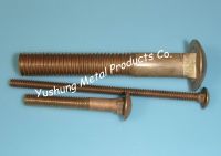 C65500 High silicon bronze carriage bolts 3/8"-16x2 to 20" full body, cutting threads