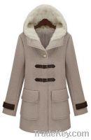 Medium style woollen coat, outerware, wool jacket, tweed coat