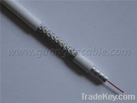 Sell RG-6-U(Tri-Shield, -60-AL-BRAID)-PVC-Coax-Cable-For-CATV-WHITE