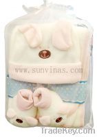 Fleece Baby blanket set 3pcs (SU-A039)