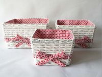 sell willow wicker basket with cloth inner