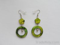 Sell Jewelry factory wholesale sales+Natural green shell earrings