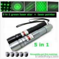 Sell 532nm 200mw rechargeable green laser pointer star can fire matche