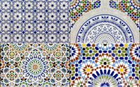 Oriental moroccan arabic wall tiles