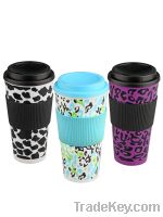 Sell plastic coffee cup with silicone lid