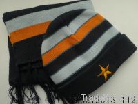 Sell fashion promotional national scarf and hat set100%acrylic