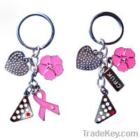Sell Keychains with Iron Enamel Heart And Flower