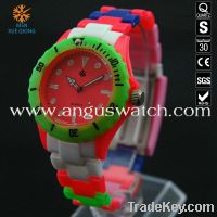 Sell rainbow plastic watch, colourful plastic watch