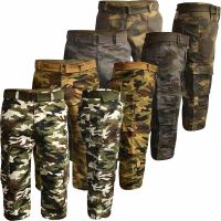 Mens Camo 3 quarter belted shorts