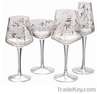 Sell lead -free hand painted  stemware
