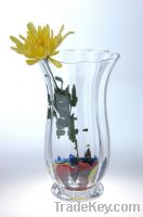 good quality round clear glass vase