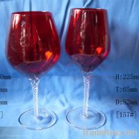 Sell Colour red glass goblet