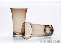 mouth blown clear  glass water cup