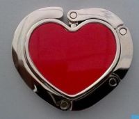 Sell heart shape foldable purse hanger/purse hook/bag holder