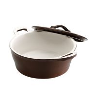 Sell Chocolate Ceramic 3 qt. Round Covered Casserole