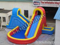 inflatable water slide with swimming pool