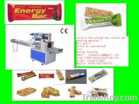 High speed cereal bar, energy bar, protein bar packing machine