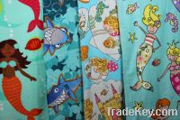 cartoon reactive printing velour beach towel