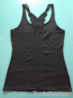 Sell lady tank top(butterfly tape)