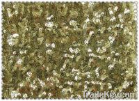 Sell Fashion 3mm gold sequins embroidered fabric