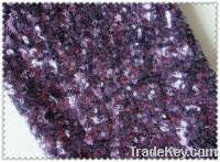 Sell Latest satin fabric embroidered purple sequins