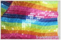 Sell Colouful polyester satin embroidered sequin fabric