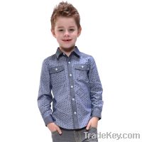 Sell Italian holiday style 100% Cotton Boys Summer Checked shirt