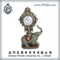 Elephant Home Decorative Clock Resin Crafts