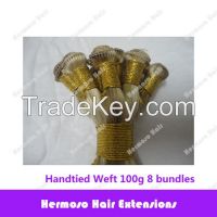 sell handtied hair weft european hair light color