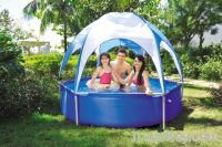 Sell inflatable hexagon steel frame pools with sun shade