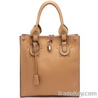 Cowskin leather women handbag Apricot