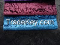 Crumple Velvet Shiny Polyester Fabric for Sofa