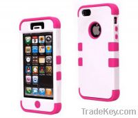 Sell 2013 hot selling 3 in 1 heavy duty skin hard case cover for  iphone5