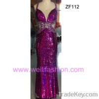 Long Sexy Beading Applique Sequin Evening Dresses ZF112