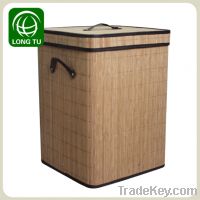 New publish Nature Round bamboo lidded laundry basket