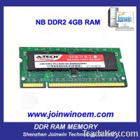 Sell hot sale full compatible laptop memory ddr2 4gb