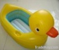 PVC inflatable duck bath tub for baby bath