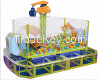Kids amusement mini crane and excavator