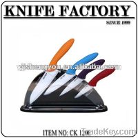 knife set with acrylic block