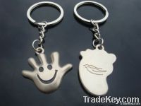 heart shaped metal key chain