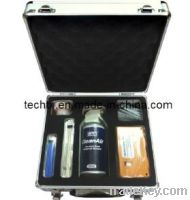 cleaning tool for fiber optics with tool kit