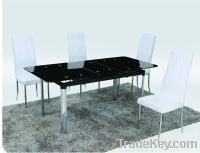 Sell Black top glass dining table