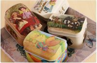 Cartoon Kids Tin Box for Candy and Cookies Easter Rabbit Box