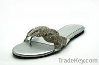 Sell Ladies footwear D10 Flat Diamante