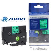 Sell  label tape black on green compatible for TZe-FX731