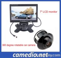 Sell 7inch rear view LCD monitor with 360 degree rotatable  CCD car camera