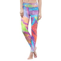 Fashion Graffiti 3d Digital Print Fitness Leggings Women High Waist Elastic Leggings